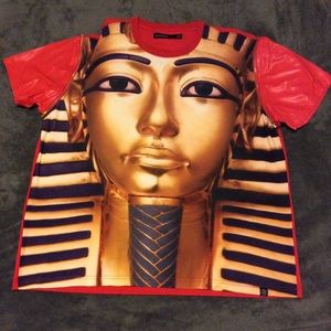 Hudson T shirt leather sleeves 3xl fits like 2xl